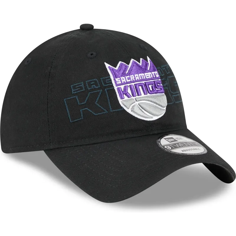 cappelli-curva-nero-cinghia-regolabile-9twenty-draft-edition-2023-dei-sacramento-kings-nba-di-new-era