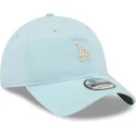 new-era-curved-brim-9twenty-mini-logo-los-angeles-dodgers-mlb-light-blue-adjustable-cap