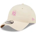 cappellino-rosa-chiaro-regolabile-con-logo-rosa-9twenty-mini-logo-dei-new-york-yankees-mlb-di-new-era