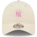 cappellino-rosa-chiaro-regolabile-con-logo-rosa-9twenty-mini-logo-dei-new-york-yankees-mlb-di-new-era