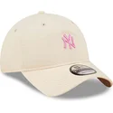 cappellino-rosa-chiaro-regolabile-con-logo-rosa-9twenty-mini-logo-dei-new-york-yankees-mlb-di-new-era