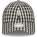 cappelli-curva-nero-cinghia-regolabile-9twenty-gingham-dei-new-york-yankees-mlb-di-new-era