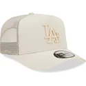 cappellino-trucker-beige-con-logo-beige-a-frame-tech-ripstop-dei-los-angeles-dodgers-mlb-di-new-era