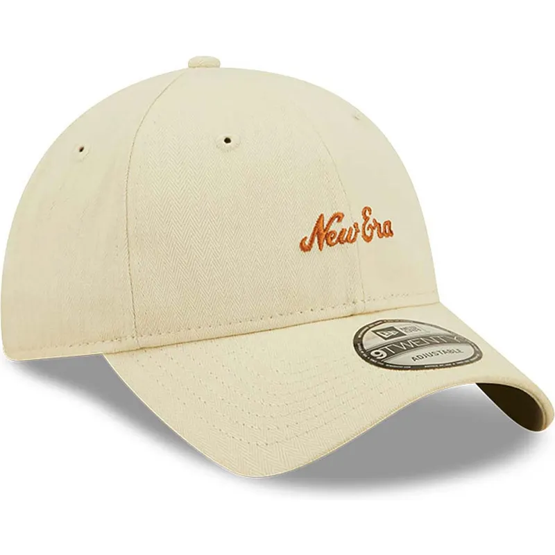cappellino-curvo-beige-regolabile-9twenty-herringbone-di-new-era