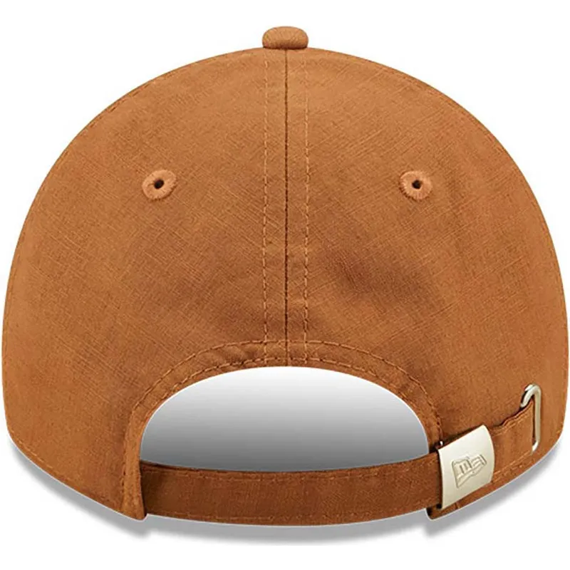 cappellino-curvo-marrone-regolabile-9twenty-linen-di-new-era