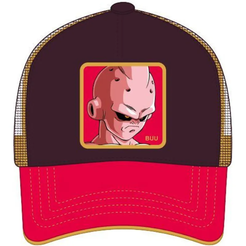 cappellino-trucker-marrone-e-rosso-kid-buu-kid2-dragon-ball-di-capslab