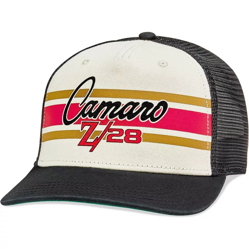 american-needle-camaro-z28-sinclair-white-and-black-snapback-trucker-hat