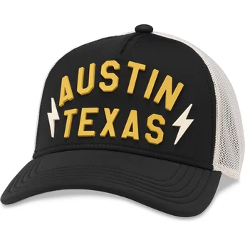 Cappellino trucker nero e bianco snapback Austin Texas Riptide Valin di American Needle