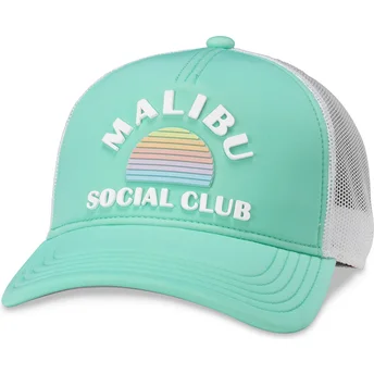 Cappellino trucker verde e bianco snapback Malibu Social Club Riptide Valin di American Needle