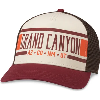 Cappellino trucker beige e marrone snapback Grand Canyon National Park Sinclair di American Needle