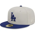 cappello-piatto-grigio-e-blu-regolabile-59fifty-farm-team-dei-los-angeles-dodgers-mlb-di-new-era