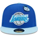 berretto-piatto-blu-aderente-59fifty-the-elements-water-pin-los-angeles-lakers-nba-di-new-era