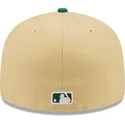 cappello-piatto-beige-e-verde-aderente-59fifty-the-elements-earth-pin-dei-new-york-yankees-mlb-di-new-era