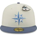 cappello-piatto-grigio-e-blu-aderente-59fifty-the-elements-air-pin-dei-seattle-mariners-mlb-di-new-era