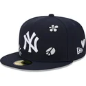 cappello-piatto-blu-marino-regolabile-59fifty-sunlight-pop-dei-new-york-yankees-mlb-di-new-era
