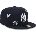 cappello-piatto-blu-marino-regolabile-59fifty-sunlight-pop-dei-new-york-yankees-mlb-di-new-era