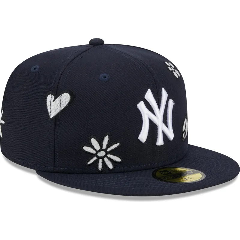 cappello-piatto-blu-marino-chiuso-59fifty-sunlight-pop-dei-new-york-yankees-mlb-di-new-era
