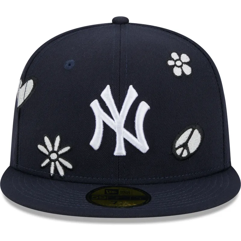 cappello-piatto-blu-marino-chiuso-59fifty-sunlight-pop-dei-new-york-yankees-mlb-di-new-era