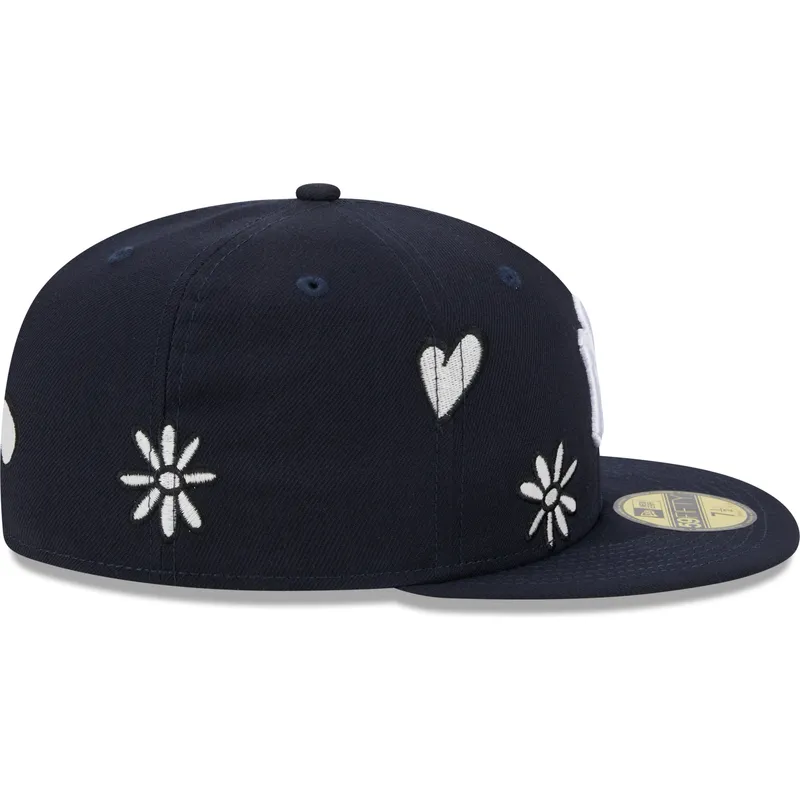 cappello-piatto-blu-marino-chiuso-59fifty-sunlight-pop-dei-new-york-yankees-mlb-di-new-era