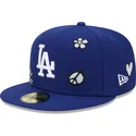 cappello-piatto-blu-regolabile-59fifty-sunlight-pop-dei-los-angeles-dodgers-mlb-di-new-era