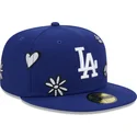 cappello-piatto-blu-chiuso-59fifty-sunlight-pop-dei-los-angeles-dodgers-mlb-di-new-era