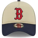 cappellino-trucker-beige-e-blu-navy-9forty-a-frame-all-day-trucker-dei-boston-red-sox-mlb-di-new-era
