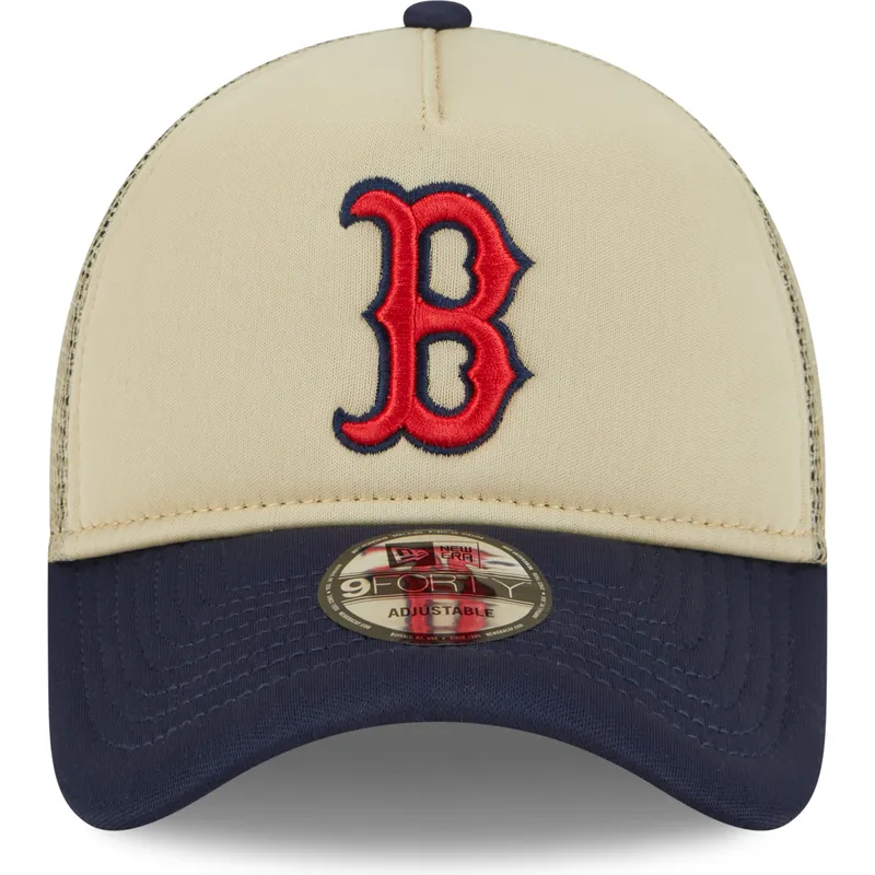 cappelli-curva-beige-snapback-9forty-a-frame-all-day-dei-boston-red-sox-mlb-di-new-era