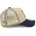 cappellino-trucker-beige-e-blu-navy-9forty-a-frame-all-day-trucker-dei-boston-red-sox-mlb-di-new-era