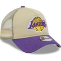 cappelli-curva-beige-snapback-9forty-a-frame-all-day-dei-los-angeles-lakers-nba-di-new-era