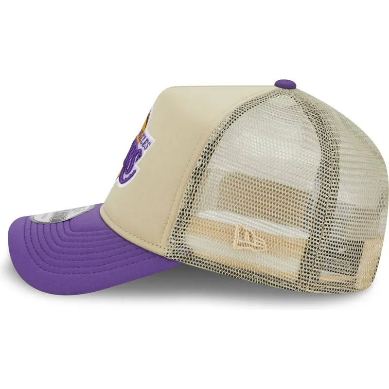 cappelli-curva-beige-snapback-9forty-a-frame-all-day-dei-los-angeles-lakers-nba-di-new-era