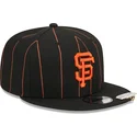 cappello-piatto-nero-snapback-9fifty-pinstripe-visor-clip-di-san-francisco-giants-mlb-di-new-era
