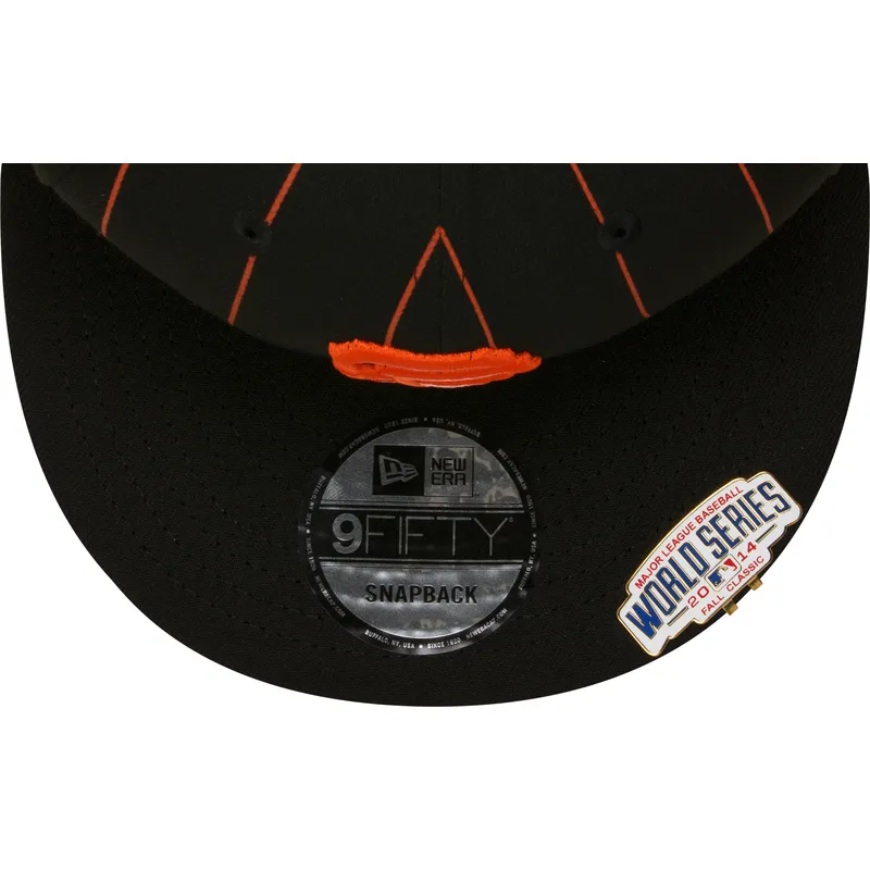 cappello-piatto-nero-snapback-9fifty-pinstripe-visor-clip-di-san-francisco-giants-mlb-di-new-era