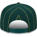 cappello-piatto-verde-snapback-9fifty-pinstripe-visor-clip-di-oakland-athletics-mlb-di-new-era