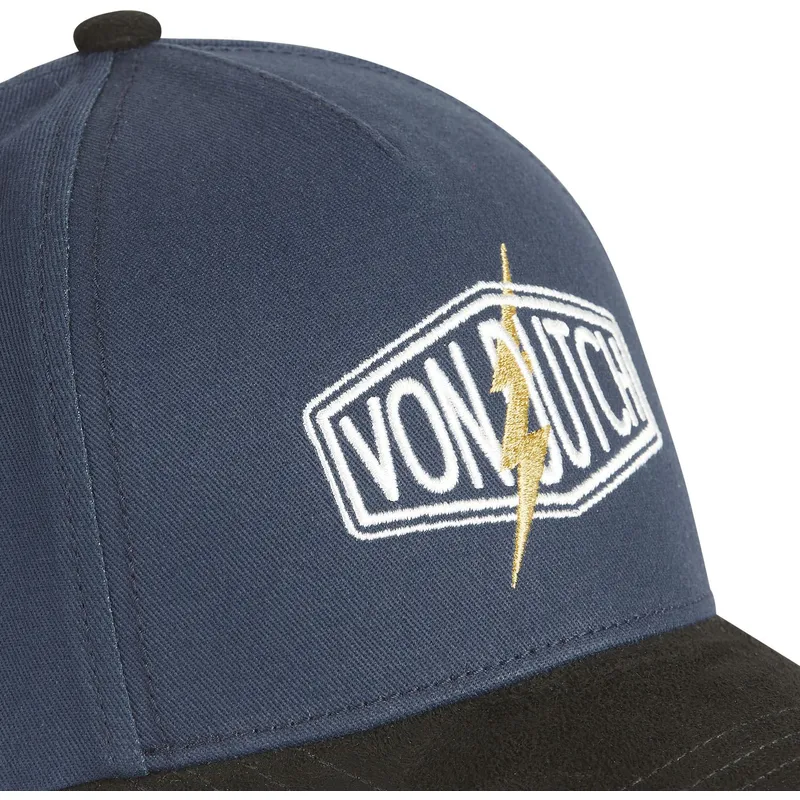 cappellino-curvo-blu-marino-e-nero-regolabile-fla3-di-von-dutch