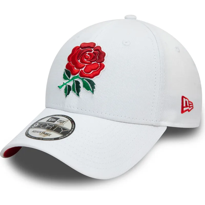 cappelli-curva-bianco-cinghia-regolabile-9forty-core-dei-england-rugby-rfu-di-new-era