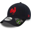 cappelli-curva-blu-marino-cinghia-regolabile-9forty-repreve-team-colour-dei-french-rugby-federation-ffr-di-new-era