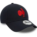 cappelli-curva-blu-marino-cinghia-regolabile-9forty-repreve-team-colour-dei-french-rugby-federation-ffr-di-new-era