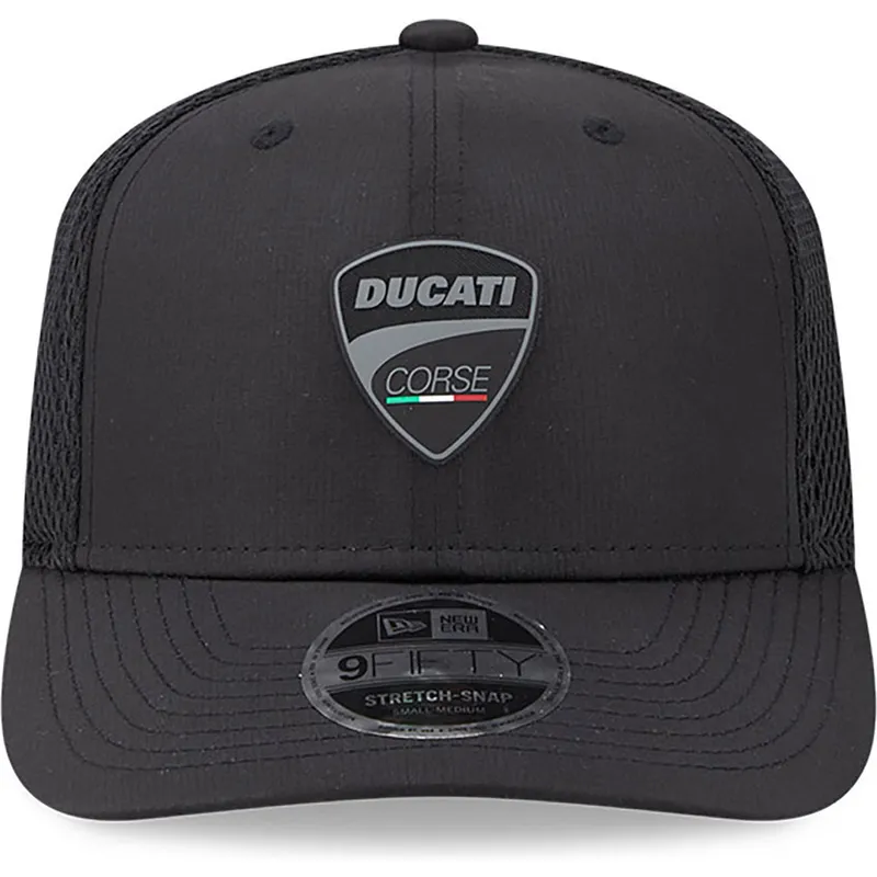 cappelli-curva-nero-snapback-9fifty-stretch-snap-ripstop-dei-ducati-motor-motogp-di-new-era