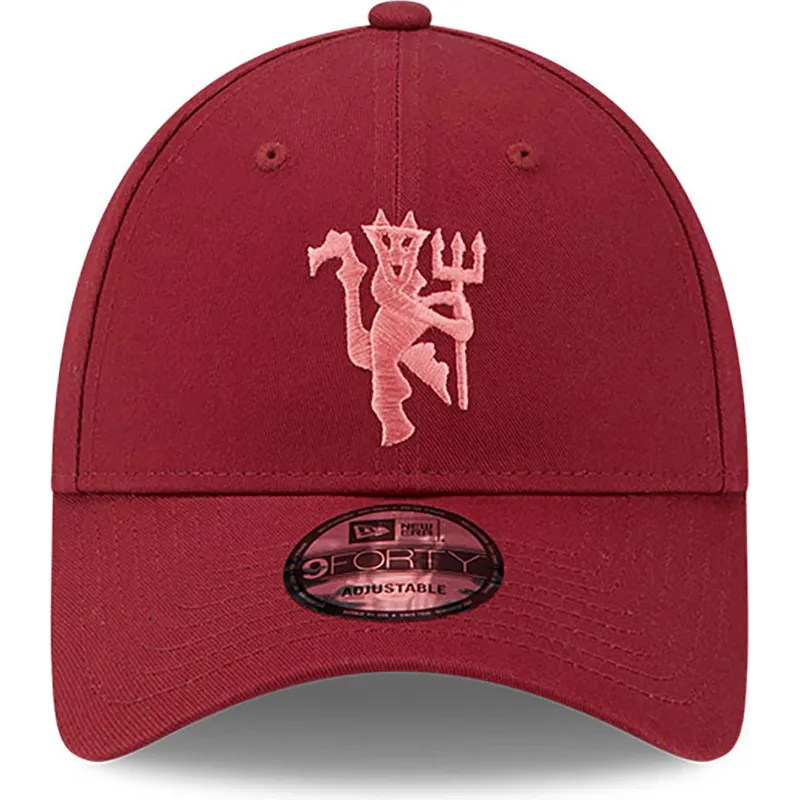 cappelli-curva-rosso-cinghia-regolabile-9forty-seasonal-dei-manchester-united-football-club-premier-league-di-new-era