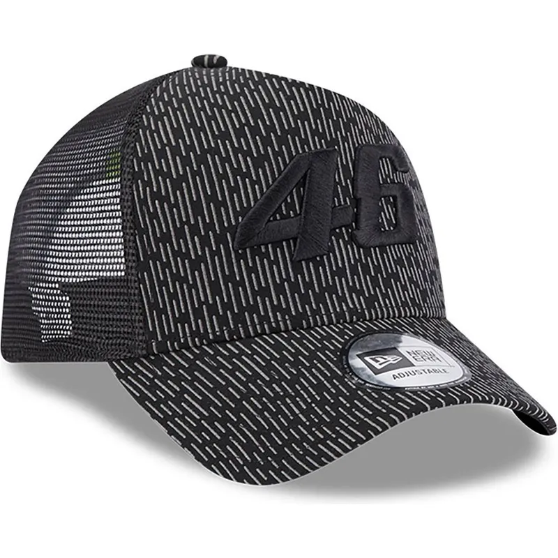 cappelli-curva-nero-snapback-a-frame-reflective-all-over-print-dei-valentino-rossi-vr46-motogp-di-new-era