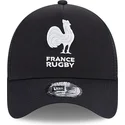 cappelli-curva-nero-snapback-a-frame-monochrome-dei-french-rugby-federation-ffr-di-new-era