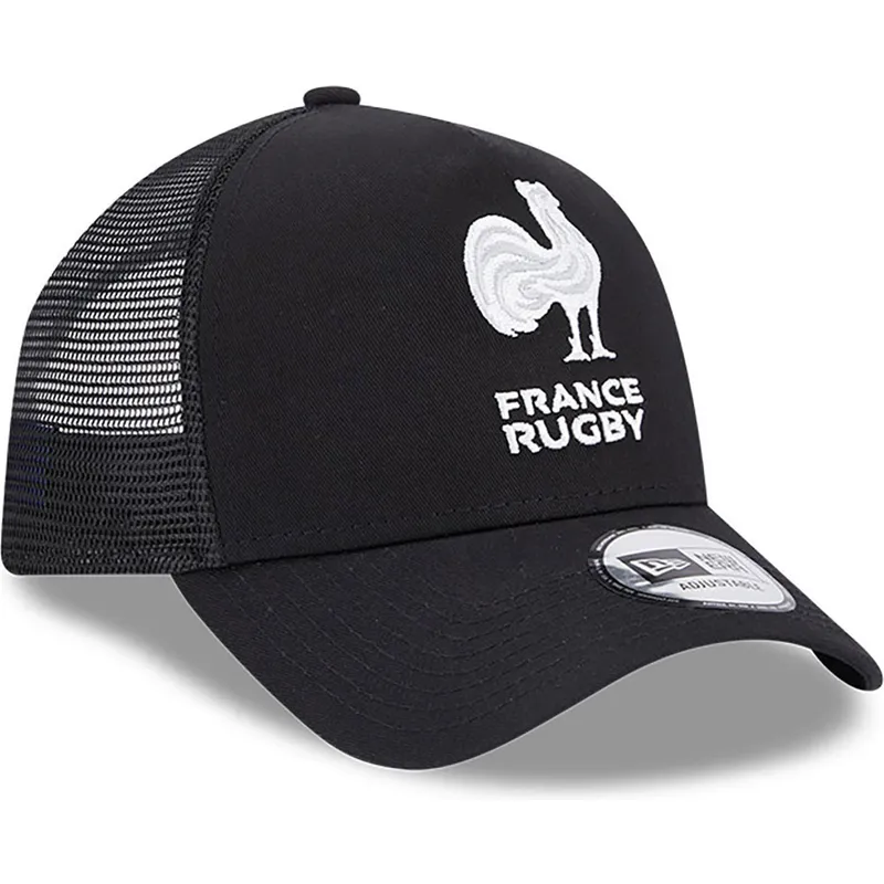 cappelli-curva-nero-snapback-a-frame-monochrome-dei-french-rugby-federation-ffr-di-new-era