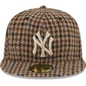cappelli-piatta-marrone-regolato-59fifty-harris-tweed-dei-new-york-yankees-mlb-di-new-era