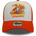 cappellino-trucker-bianco-e-arancione-hot-sauce-a-frame-food-di-new-era