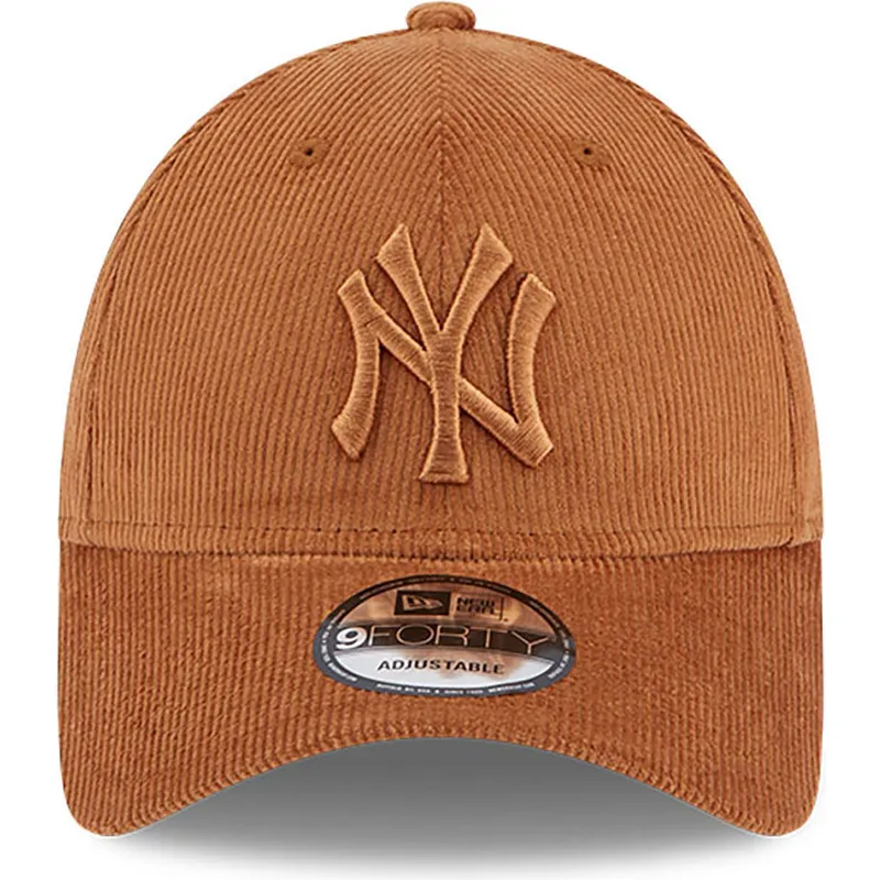 cappelli-curva-marrone-cinghia-regolabile-9forty-cord-dei-new-york-yankees-mlb-di-new-era