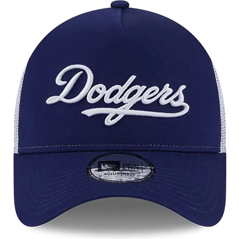 cappelli-curva-blu-snapback-a-frame-team-script-dei-los-angeles-dodgers-mlb-di-new-era