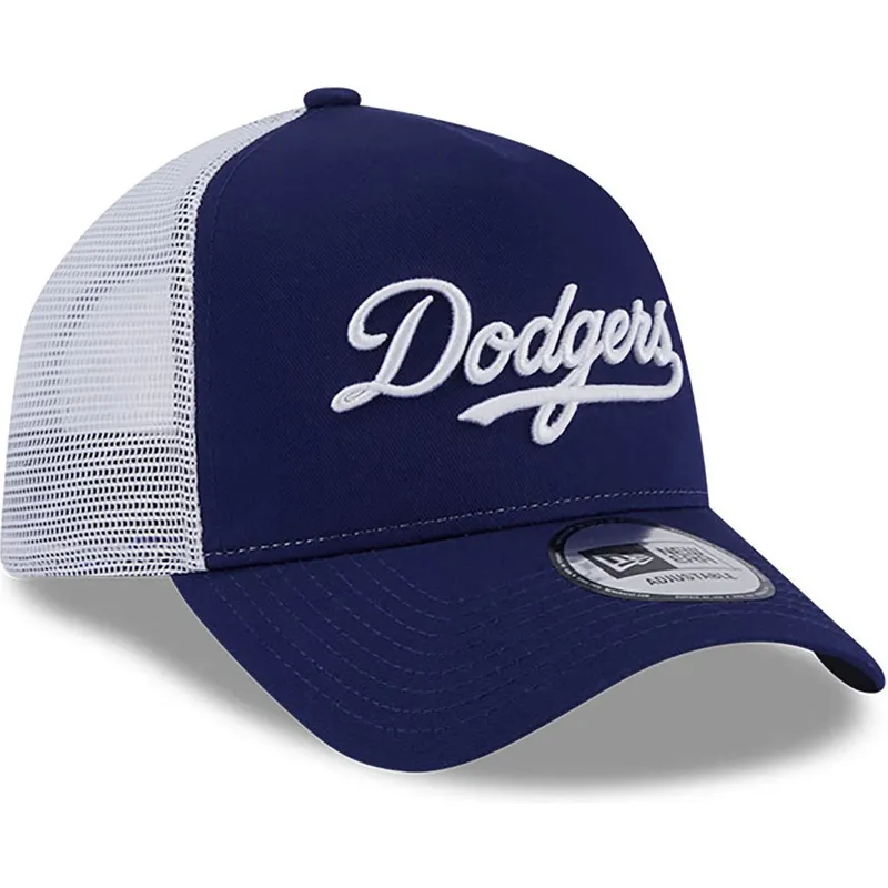 cappelli-curva-blu-snapback-a-frame-team-script-dei-los-angeles-dodgers-mlb-di-new-era