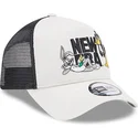 new-era-bugs-bunny-and-daffy-duck-a-frame-looney-tunes-beige-trucker-hat