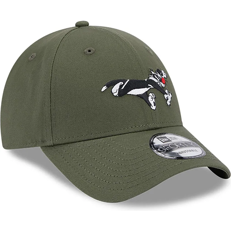 cappelli-curva-verde-cinghia-regolabile-9forty-dei-silvestre-looney-tunes-di-new-era