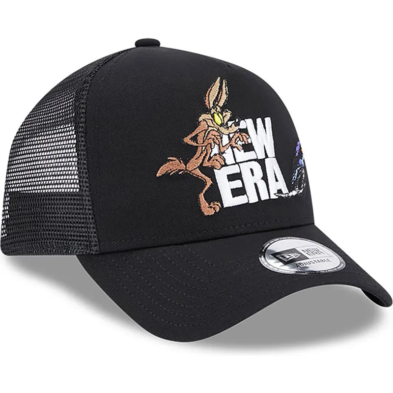 cappelli-curva-nero-snapback-a-frame-dei-coyote-y-correcaminos-looney-tunes-di-new-era